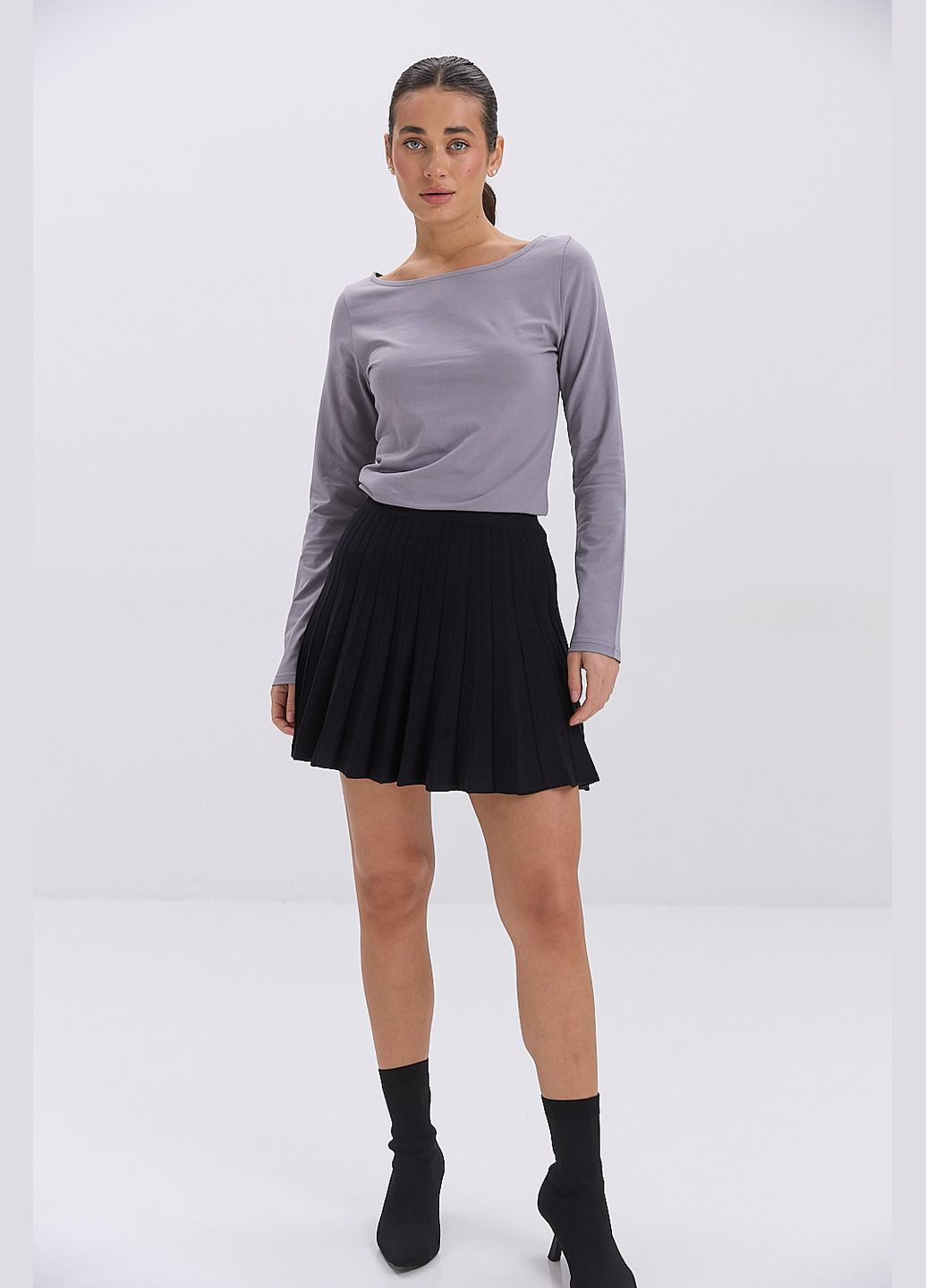 Жіночий лонгслів з широкою горловиною Arjen (300513957)