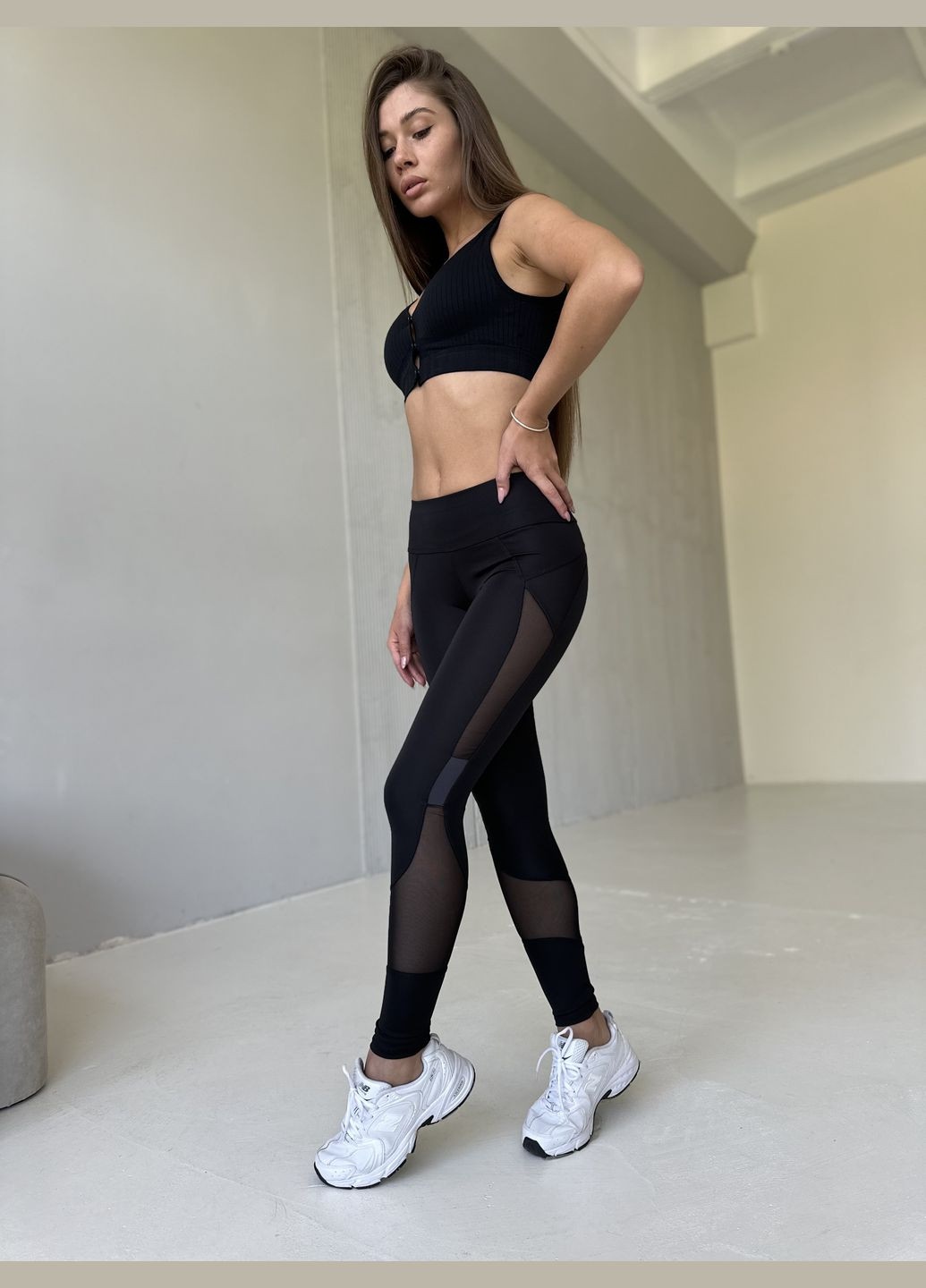 Темно-серые демисезонные лосины Soda