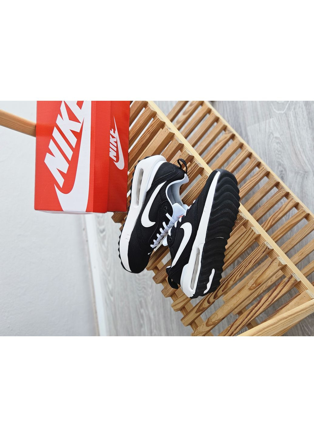 Черно-белые демисезонные кроссовки мужские и женские nike air max dawn black white | найк аир макс давн черно-белые No Brand