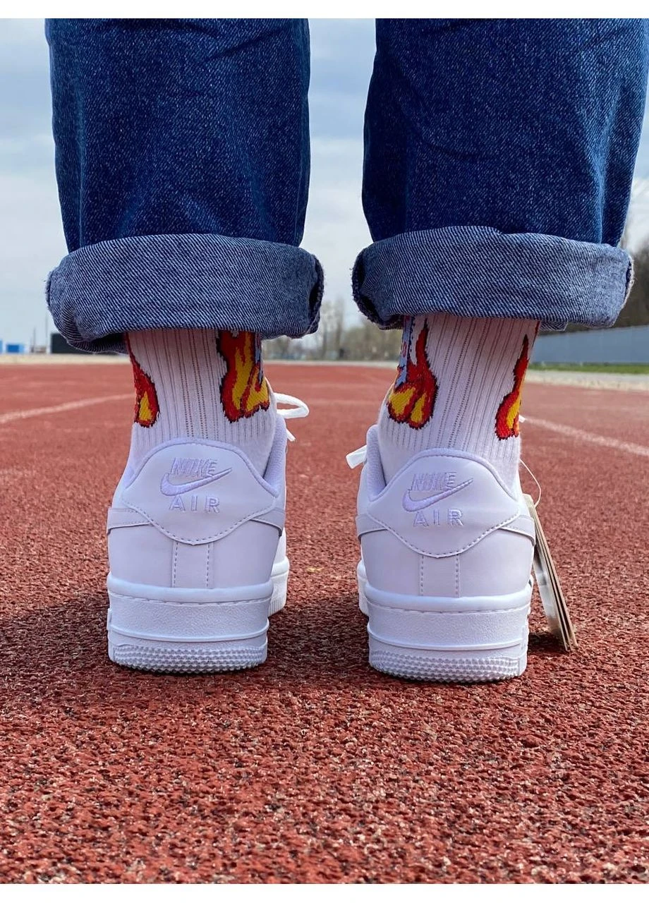 Білі всесезонні кросівки nike No Brand Air Force 1 Classic White Premium