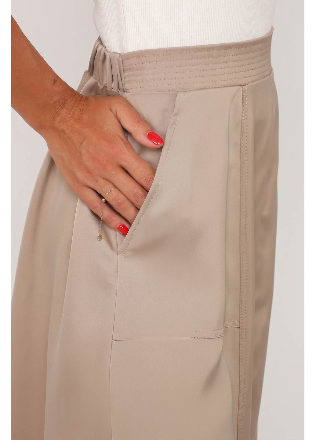 Бежевая юбка трапеция женская цвет бежевый cb-00279593 Yuki