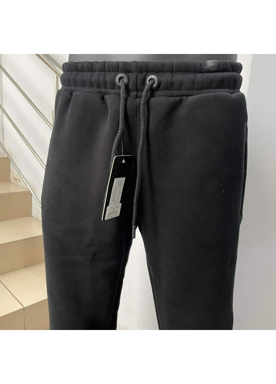 Брюки мужские спортивные прямые карманы флис 3XL черные Dias (369012346)