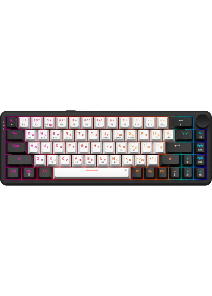Клавіатура Asgard Valhalla MK210B Pro 65 RGB Wireless/Bluetooth/USB Black (m492896) GAMEPRO Asgard Valhalla MK210B Pro 65 RGB Wireless/Bluetoo (369016575)