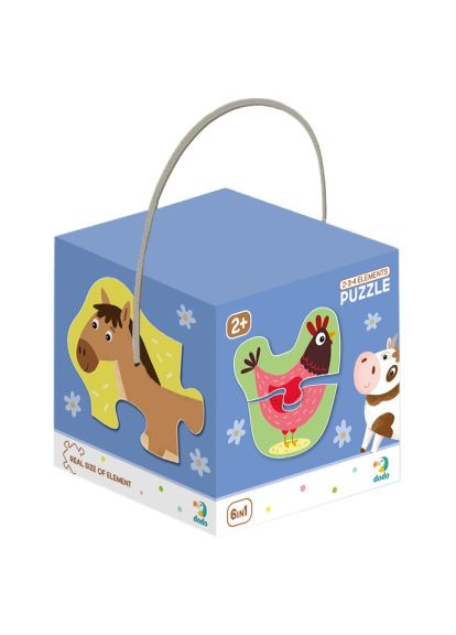 Пазл (300152) Dodo 2-3-4 елементи Домашні тварини (366069876)