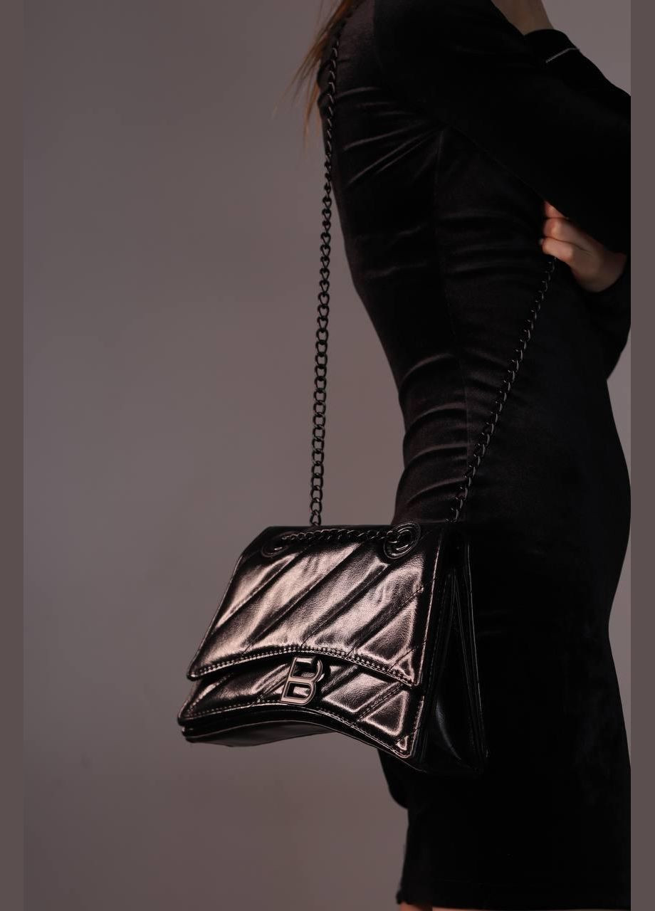 Жіноча сумка Balenciaga Crush black, женская сумка, Баленсіага чорного кольору No Brand (307925736)