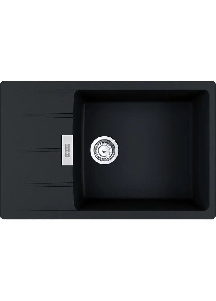 Мойка кухонная Centro, фрагранит, прямоугольник, с крылом, 780х500х200мм, чаша 1, накладная, CNG 611-78 XL, оникс FRANKE (315602780)