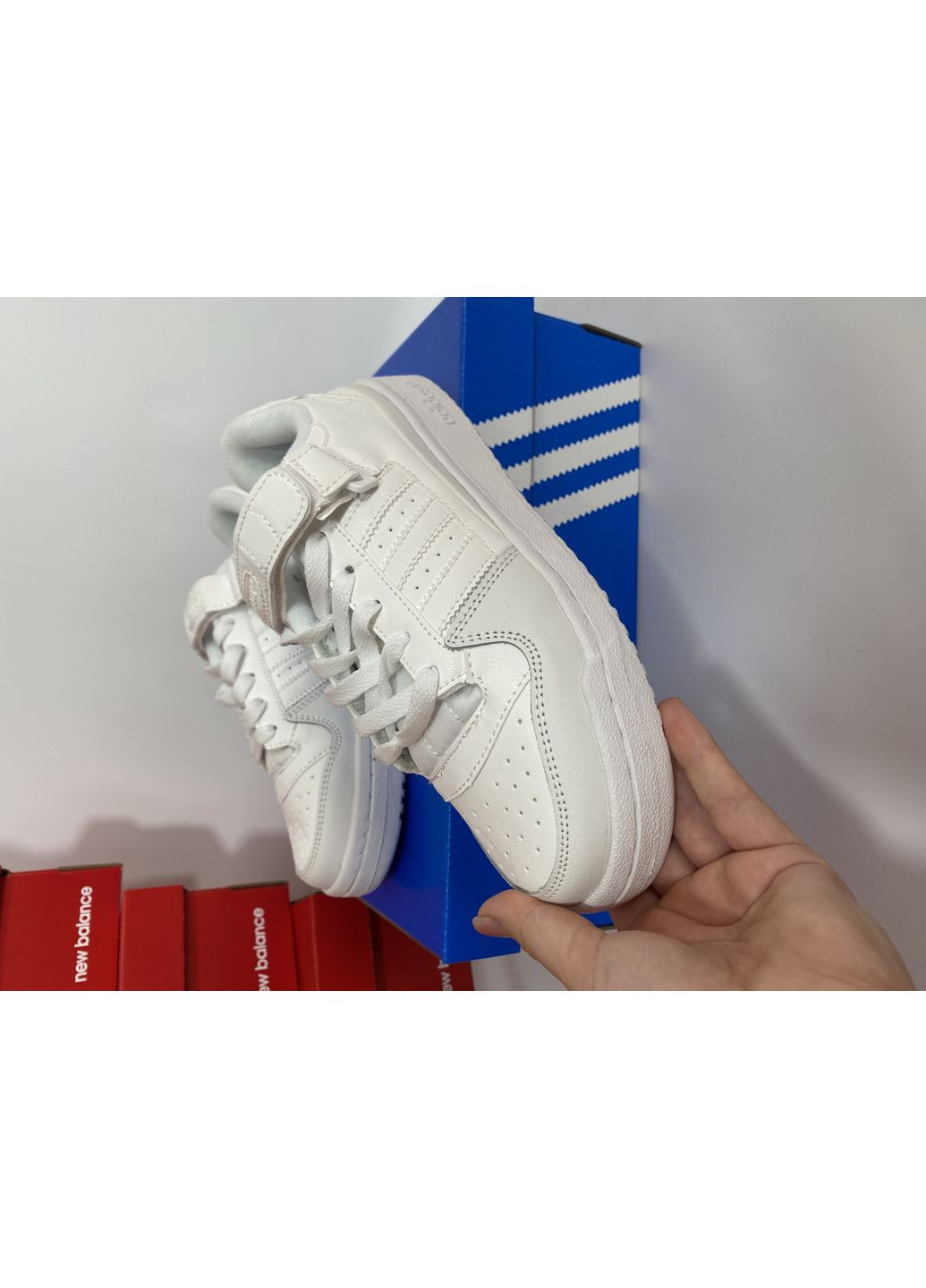 Білі Осінні кросівки чоловічі adidas forum low white адідас форум No Brand