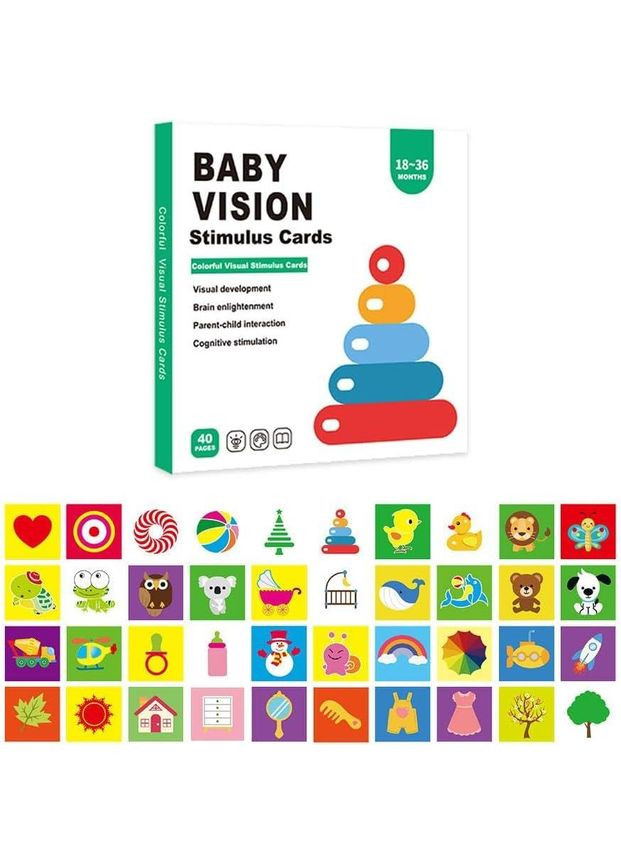 Карточки Монтессори для визуальной стимуляции и дошкольного образования 18-36 месяцев No Brand (366304261)