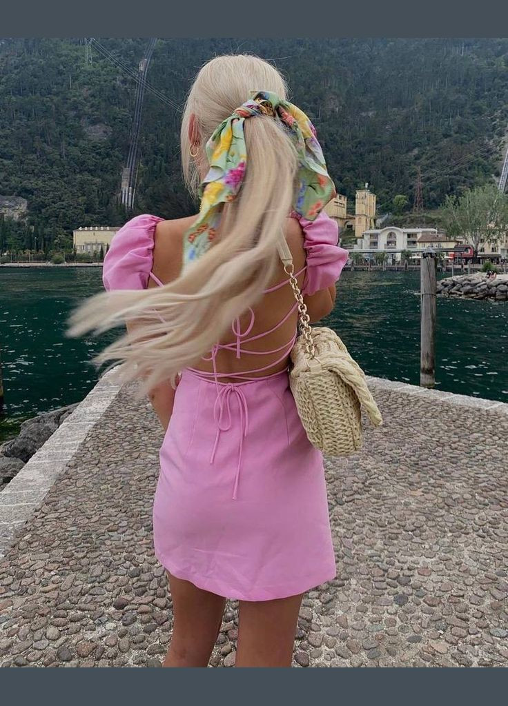 Рожева жіноча сукня джинс бенгалін No Brand