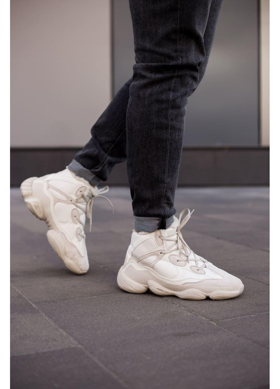 КРОСІВКИ ЖІНОЧІ ADIDAS YEEZY BOOST 500 MID BLUSH АДІДАС ІЗІ БУСТ No Brand бежеві зими (367173771)