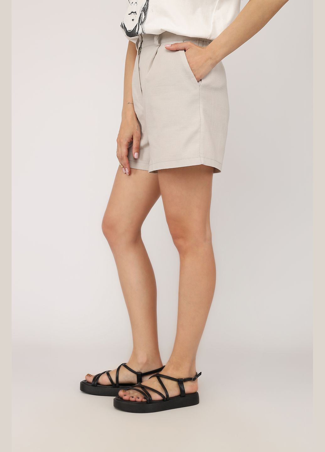 Шорты женские цвет серый ЦБ-00275288 Yuki (332330068)