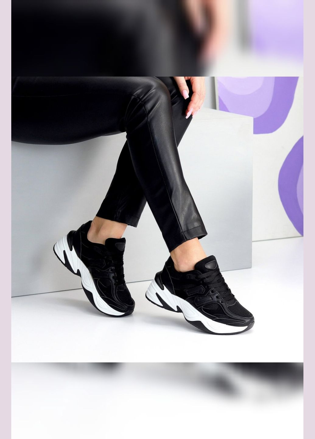 Женские спортивные кроссовки черные экокожа сетка белая подошва легкие удобные для повседневной носки Viki кросівки чёрные лето (317211396)