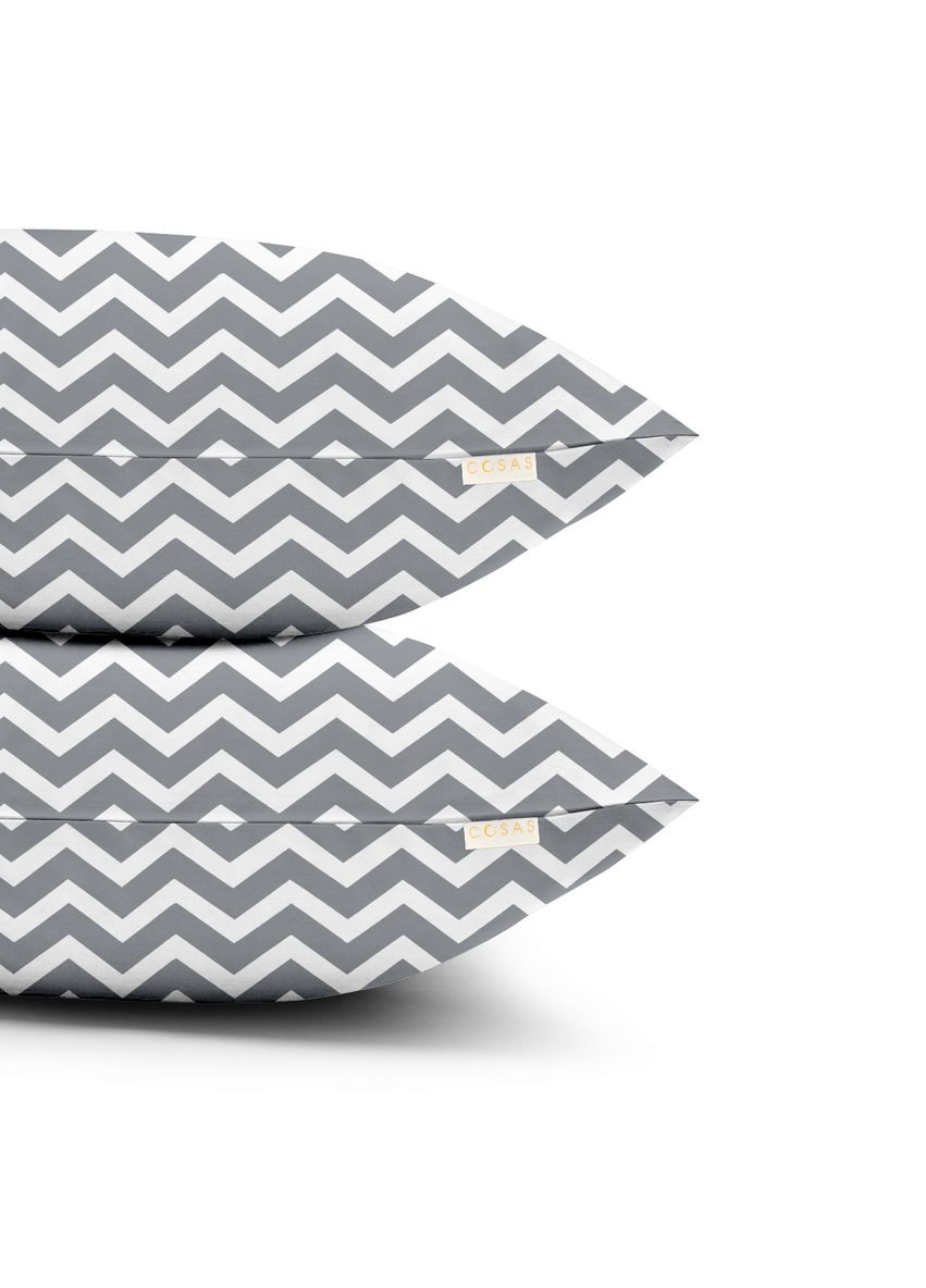 Наволочка на подушку 80х80 GREY ZIGZAG (4822052328828) Cosas (367913702)