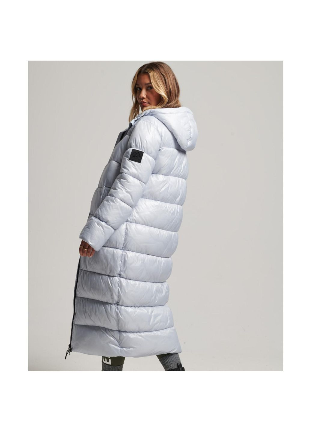 Сіро-голубий зимній Пуховик Superdry