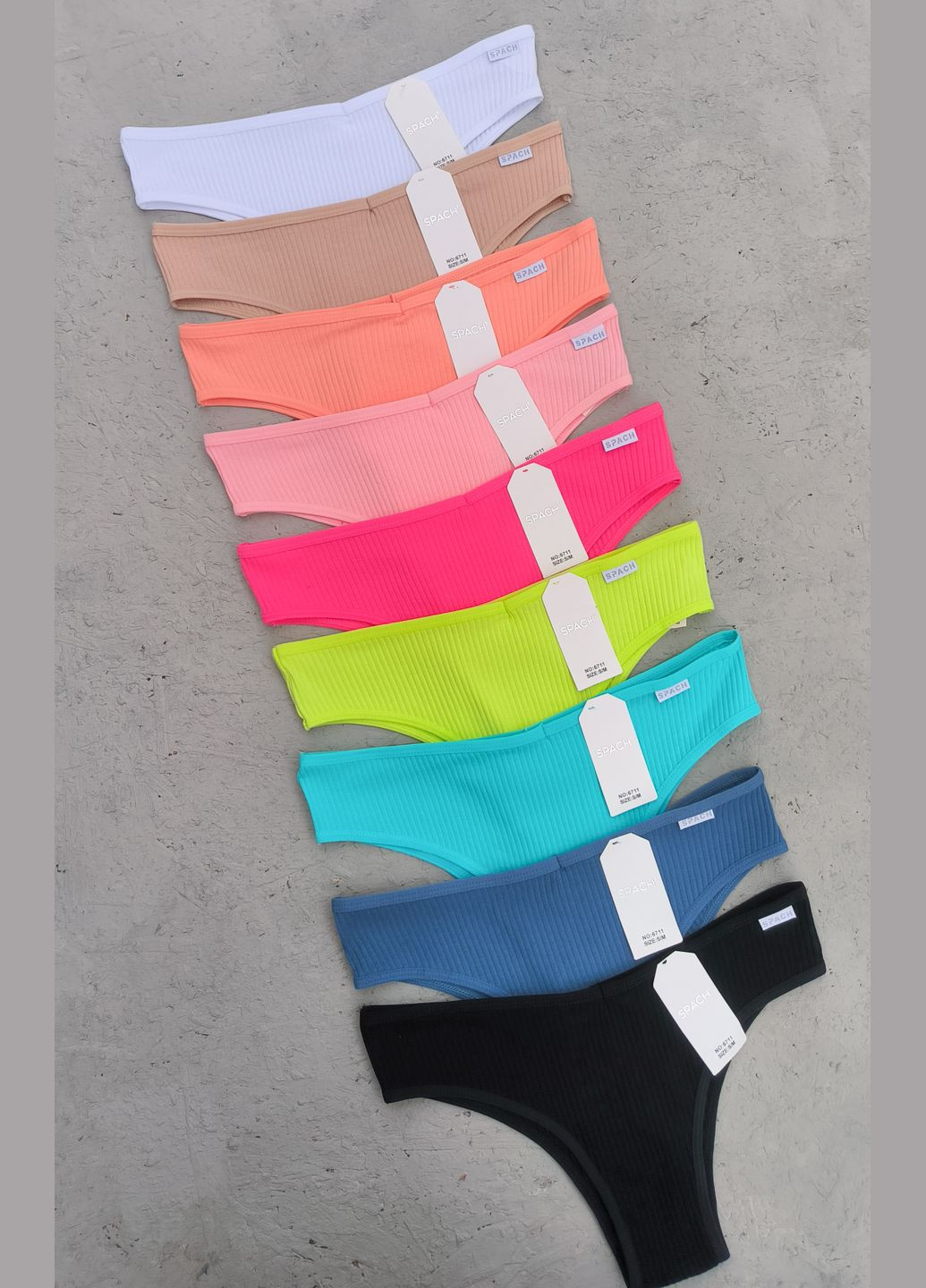 Бавовняні трусики бразиліани в рубчик SPACH (325486974)