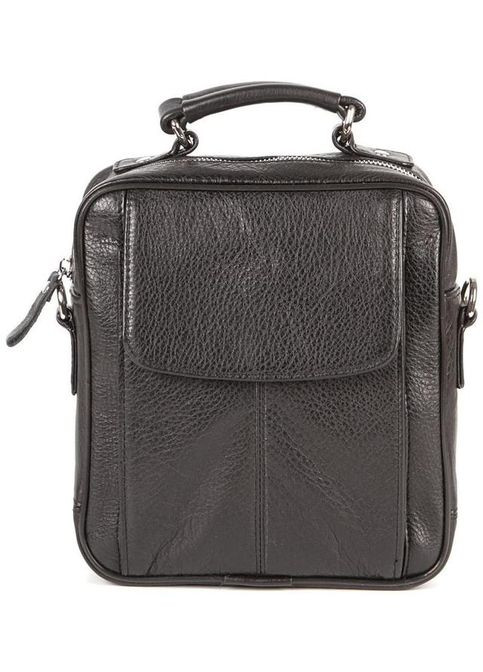 Сумка планшет через плечо мужская из натуральной кожи маленькая Черный 36568 Shvigel (353689996)