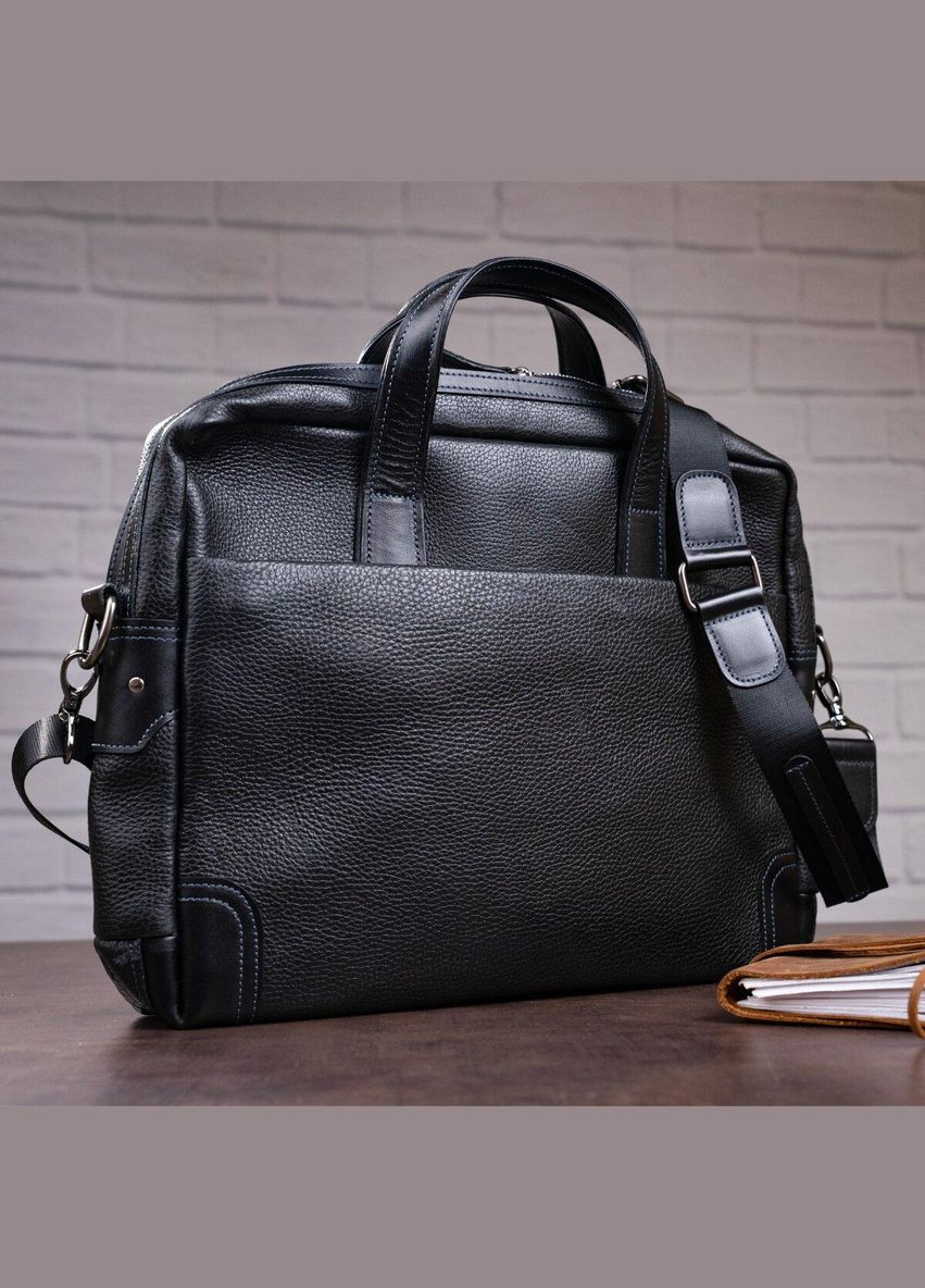 Сумка для ноутбука 11110 кожаная Черная Shvigel (298567835)