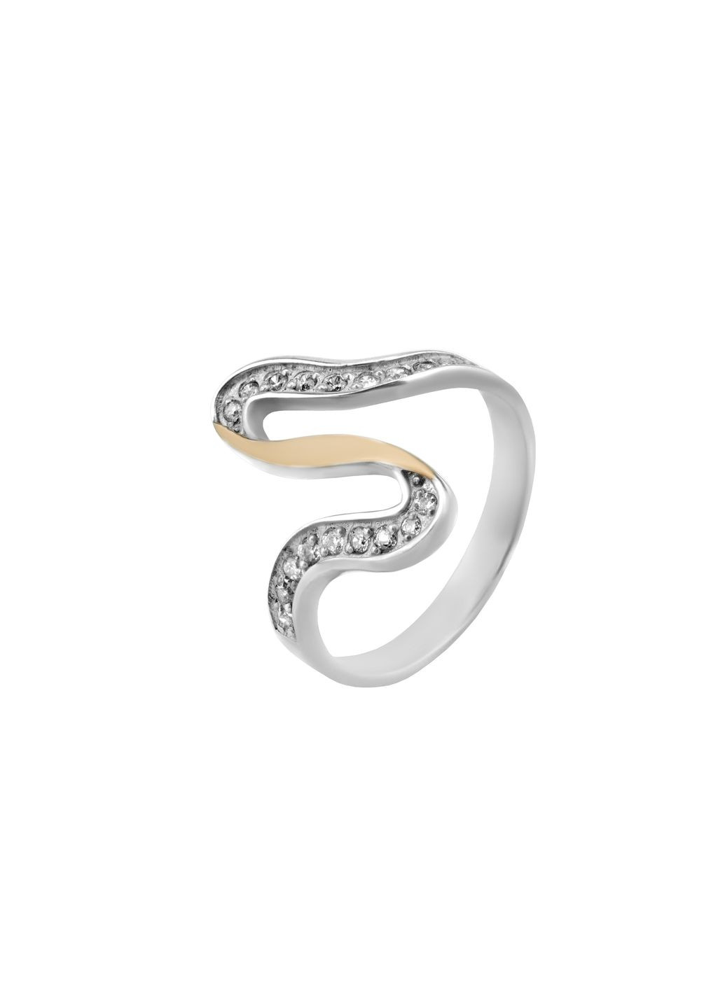 Срібна каблучка з золотом Розаліна 652к, розмір No Brand (317577659)