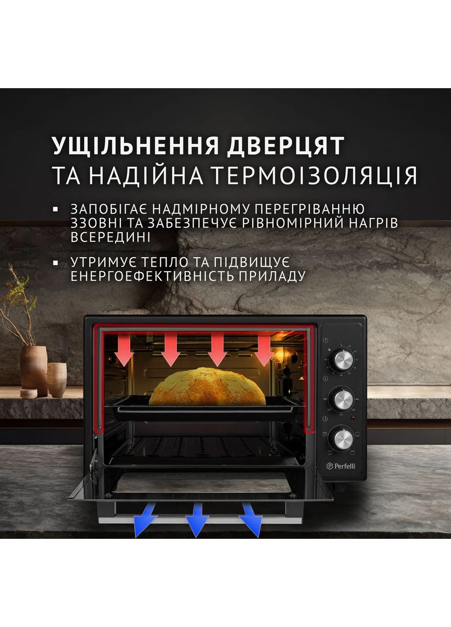 Електрична піч MIRAGE 37 BLACK PERFELLI (382791762)