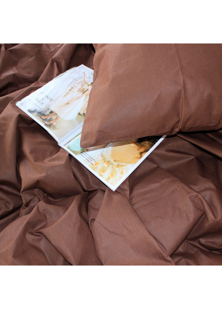 Постільна білизна (m196676) Mirson Ranforce Elite 19-1217 Chocolate perla 110х140 (366568271)
