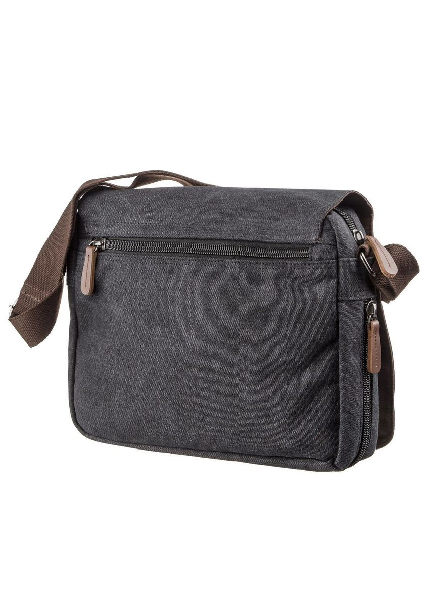 Сумка почтальонка текстильная 20088 Черная Vintage (331913270)