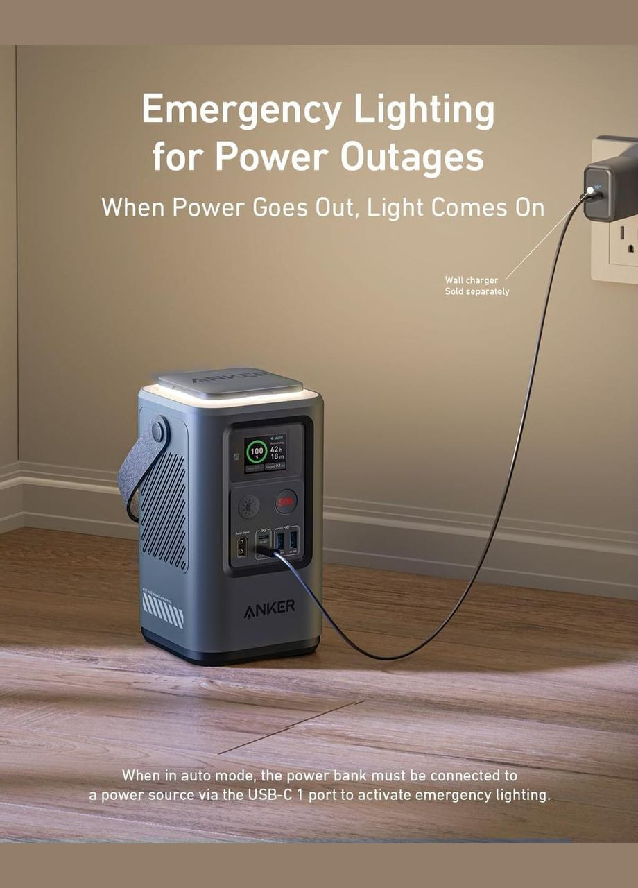 УМБ с фонарем 548 Power Bank (PowerCore Reserve 192Вч) 60 000 мАч, Gray Anker (336377228)