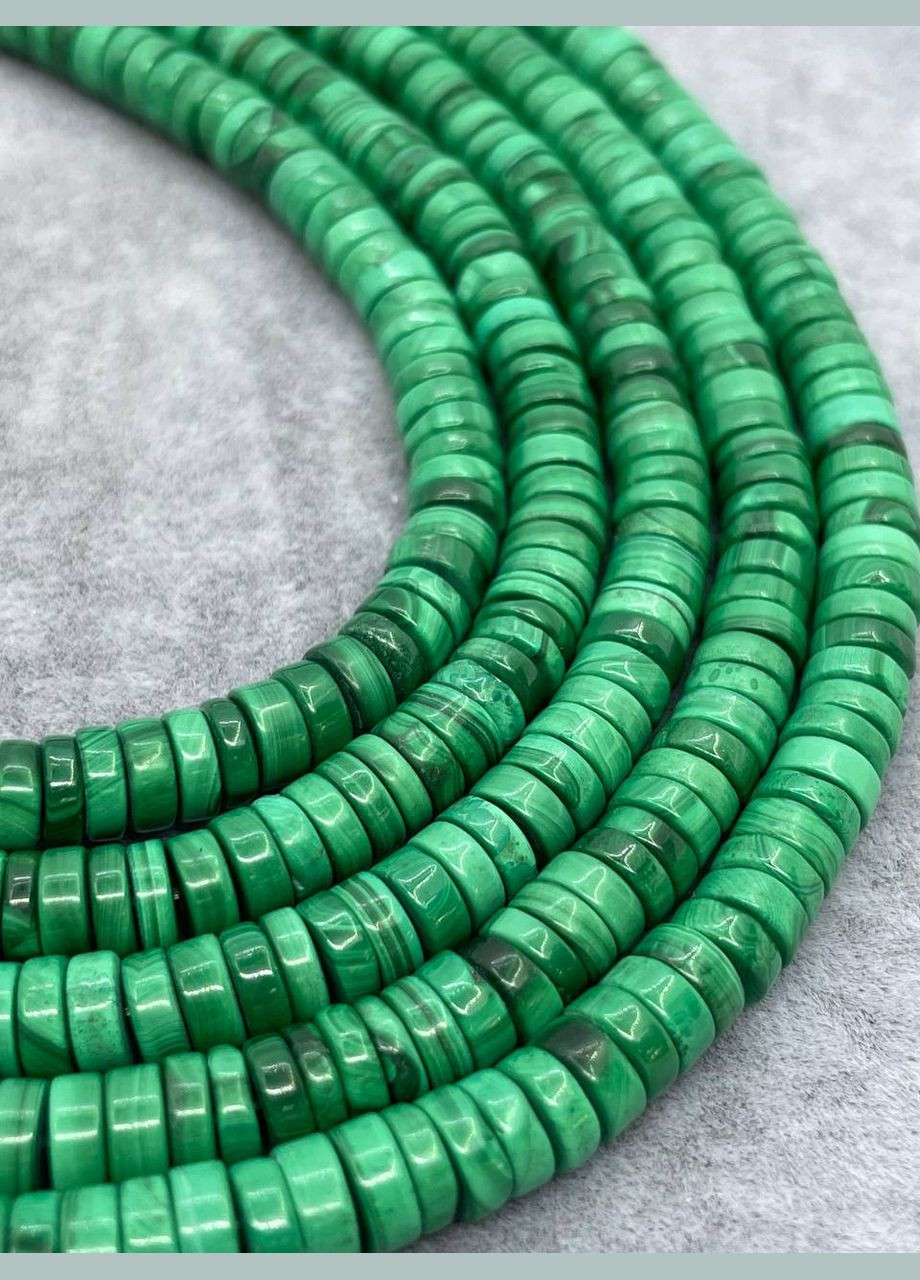 Малахит на нити без замка 6 мм 40 см No Brand (313088747)