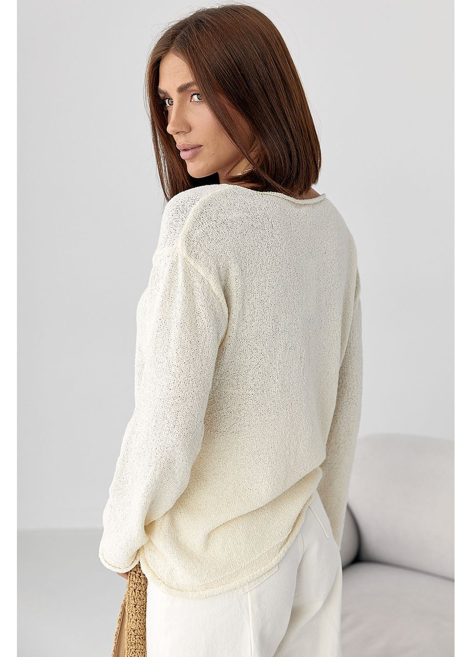 Вязаный джемпер с необработанными краями No Brand (351358565)