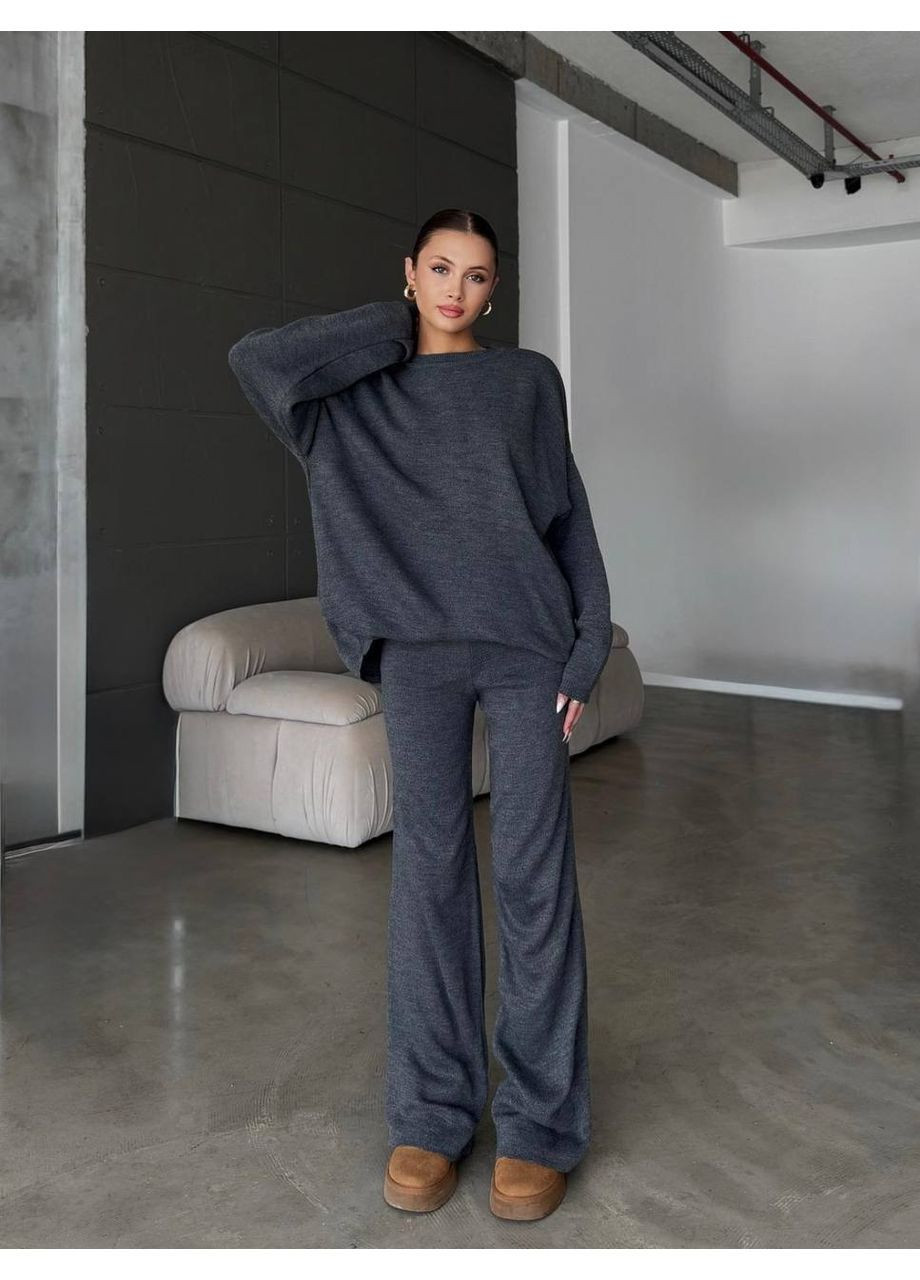 Кашеміровий графітовий костюм двійка, дуже м'який No Brand 742-5 (362568426)