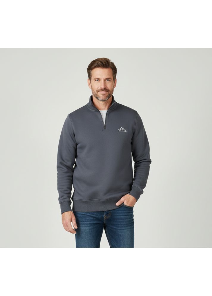 Толстовка чоловіча утеплена сіра (8101) No Brand (370693458)