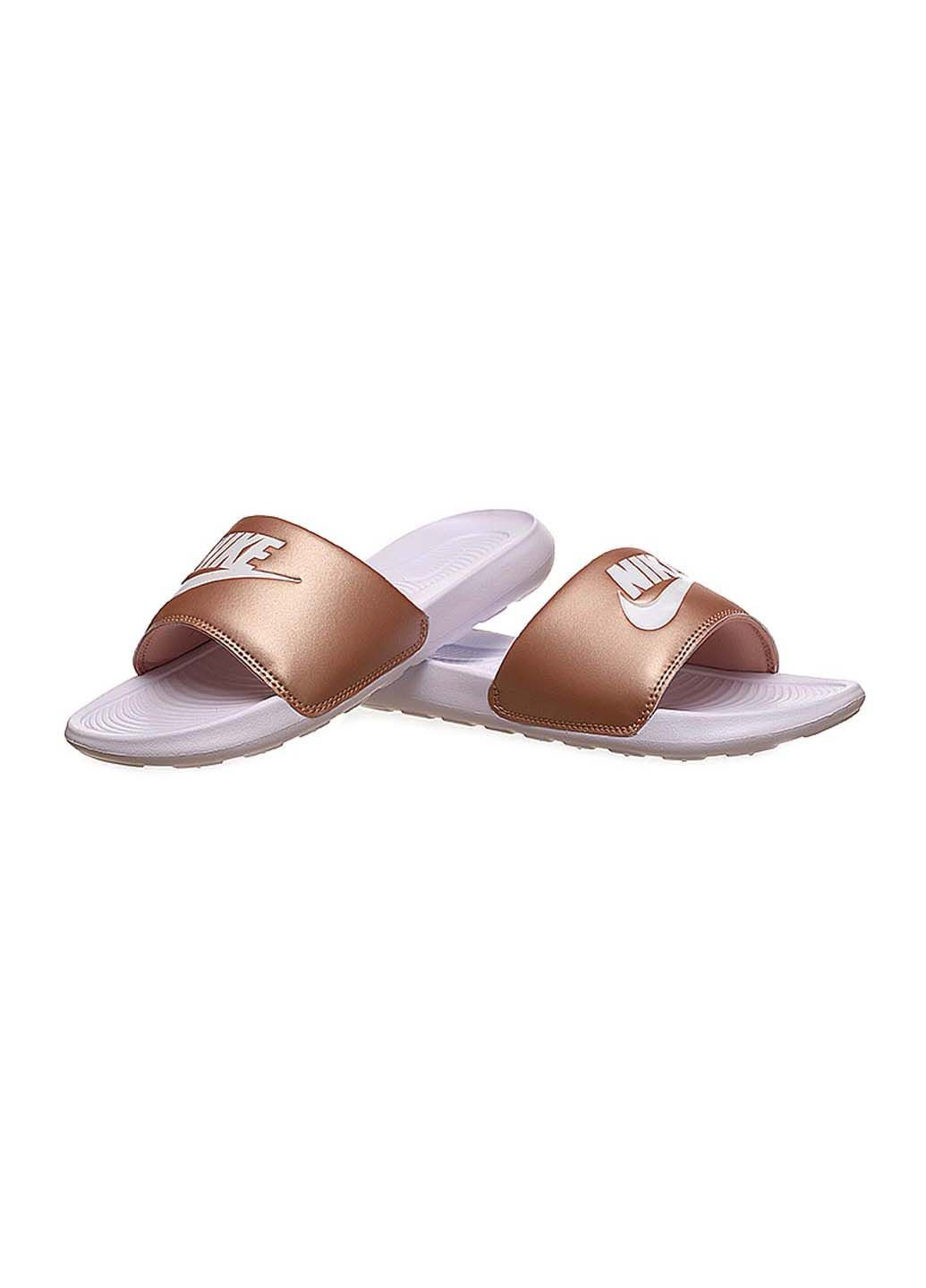 Бежевые тапочки женские Nike