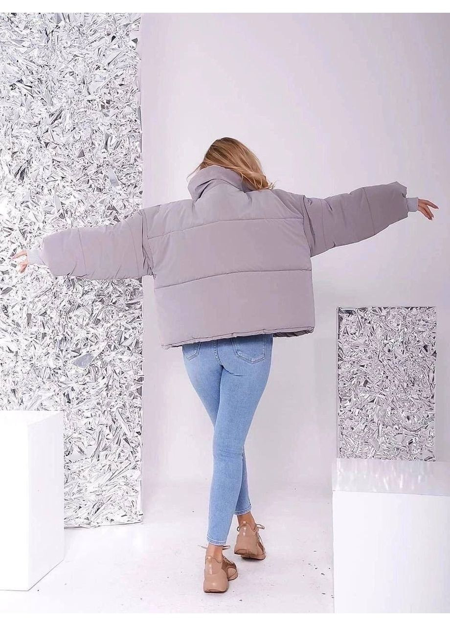 Світло-сіра зимня куртка жіноча пило-водо відштовхуюча Style Point