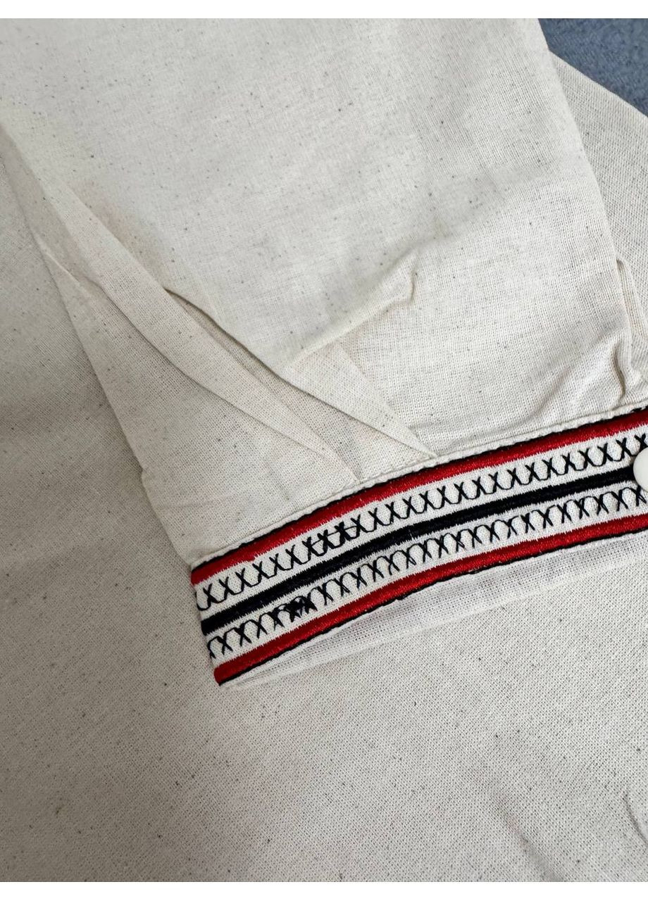 Бежева чоловіча вишиванка традиційна бежева ESQ (366440877)