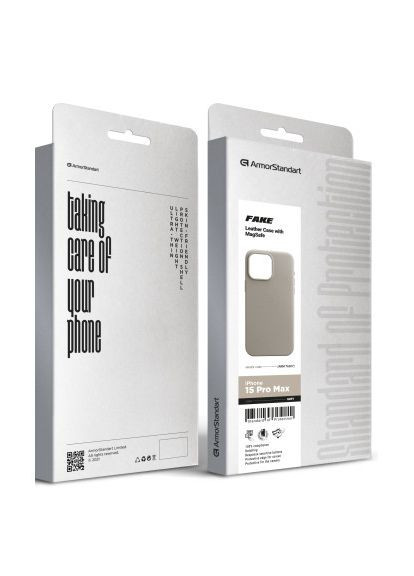 Чехол для мобильного телефона (ARM76307) ArmorStandart FAKE Leather Case Apple iPhone 15 Pro Max Grey (357490857)
