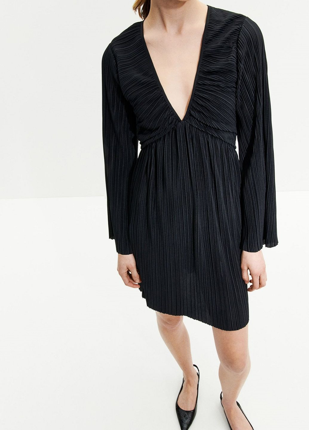 Чорна святковий сукня H&M однотонна