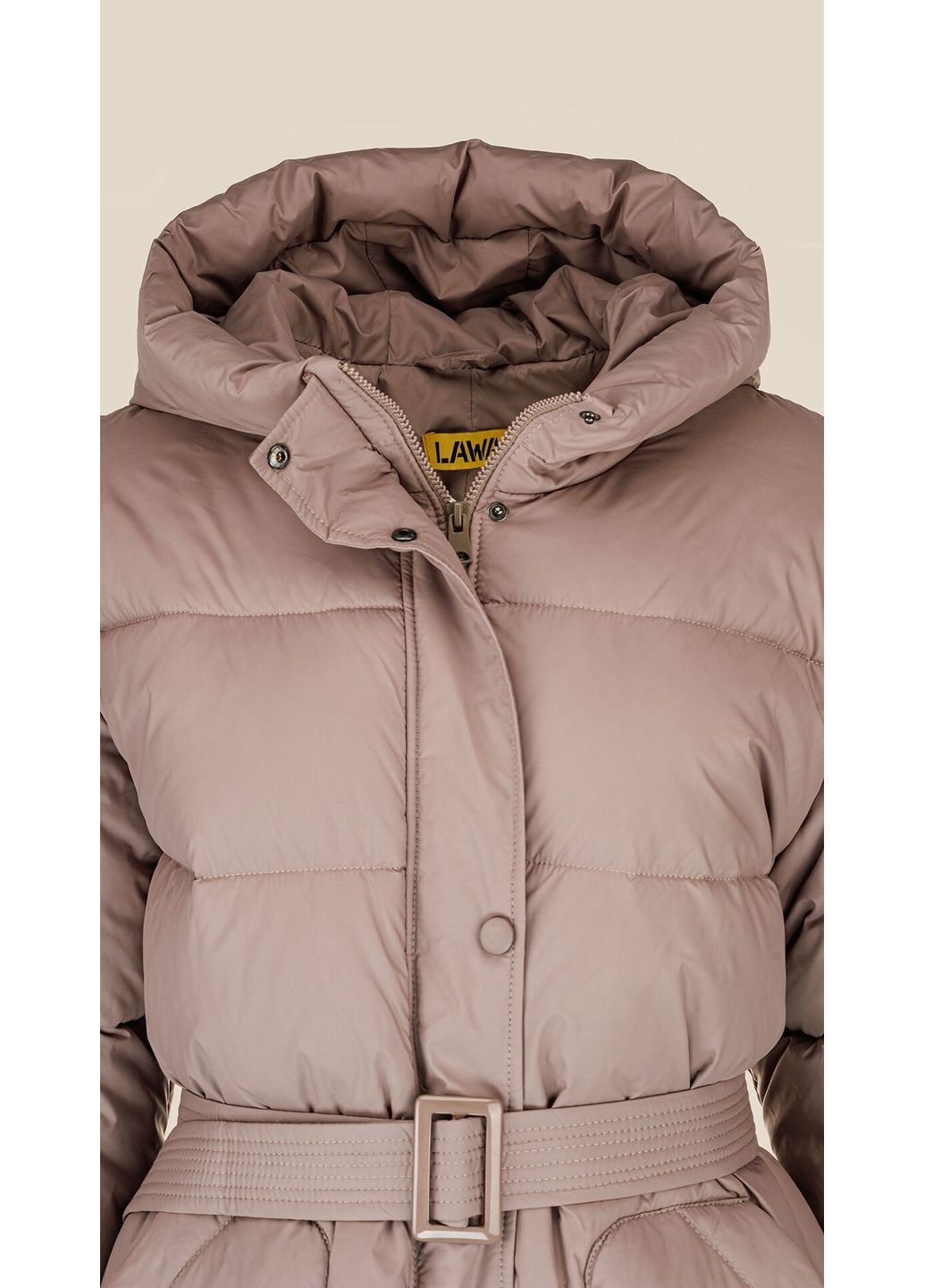 Бежева зимня куртка однотонна жіноча wbc02420 shop (2888000014344) LAWA