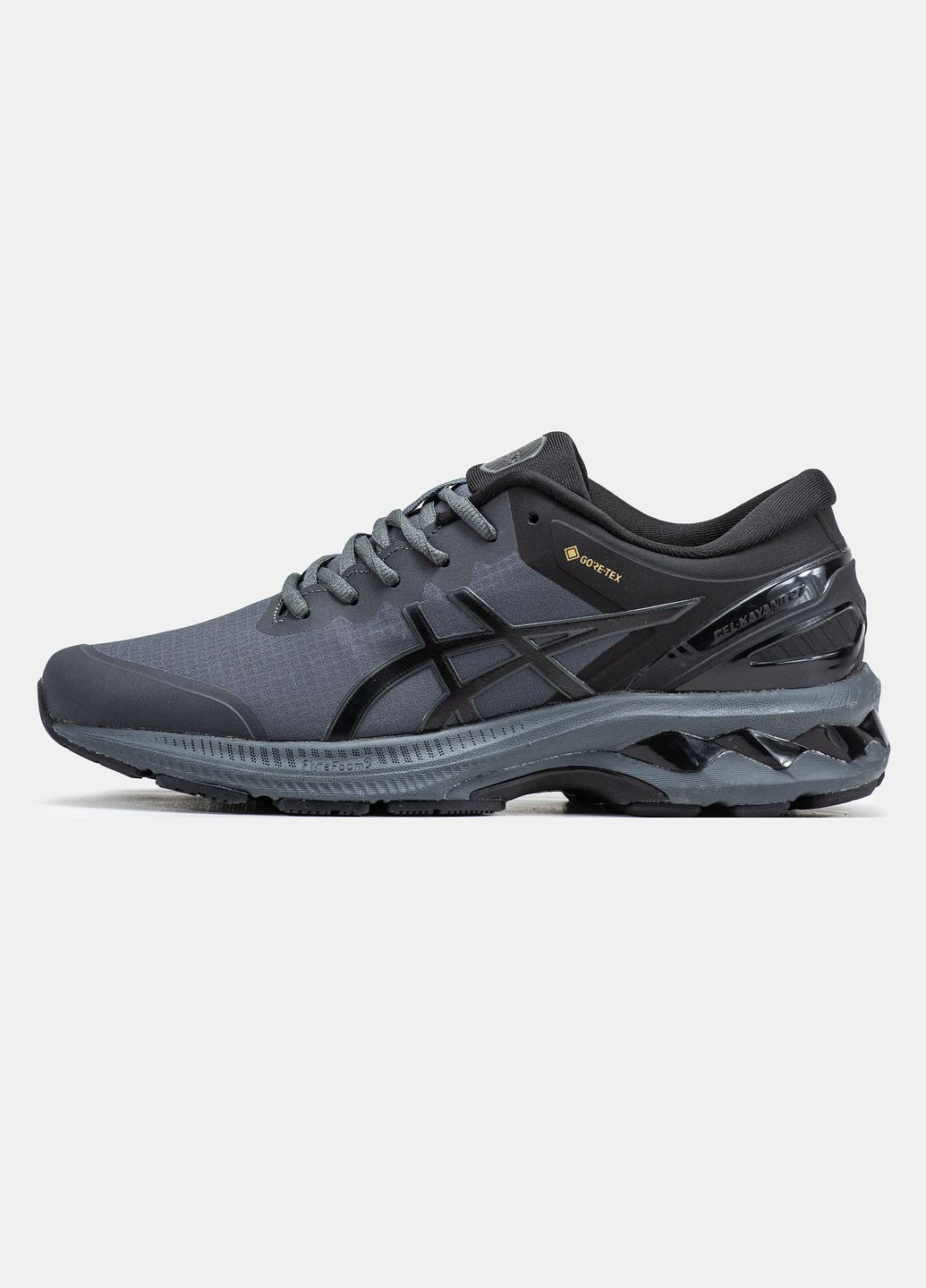 Серые всесезонные кроссовки мужские asics gel-kayano 27 gore-tex grey | асикс гель-каяно 27 серые No Brand