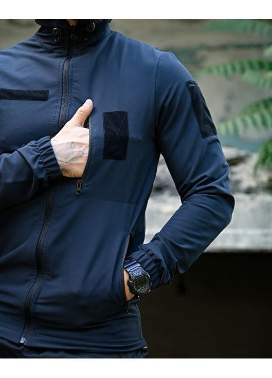 Тактична чоловіча полегшена куртка синя No Brand (362571383)