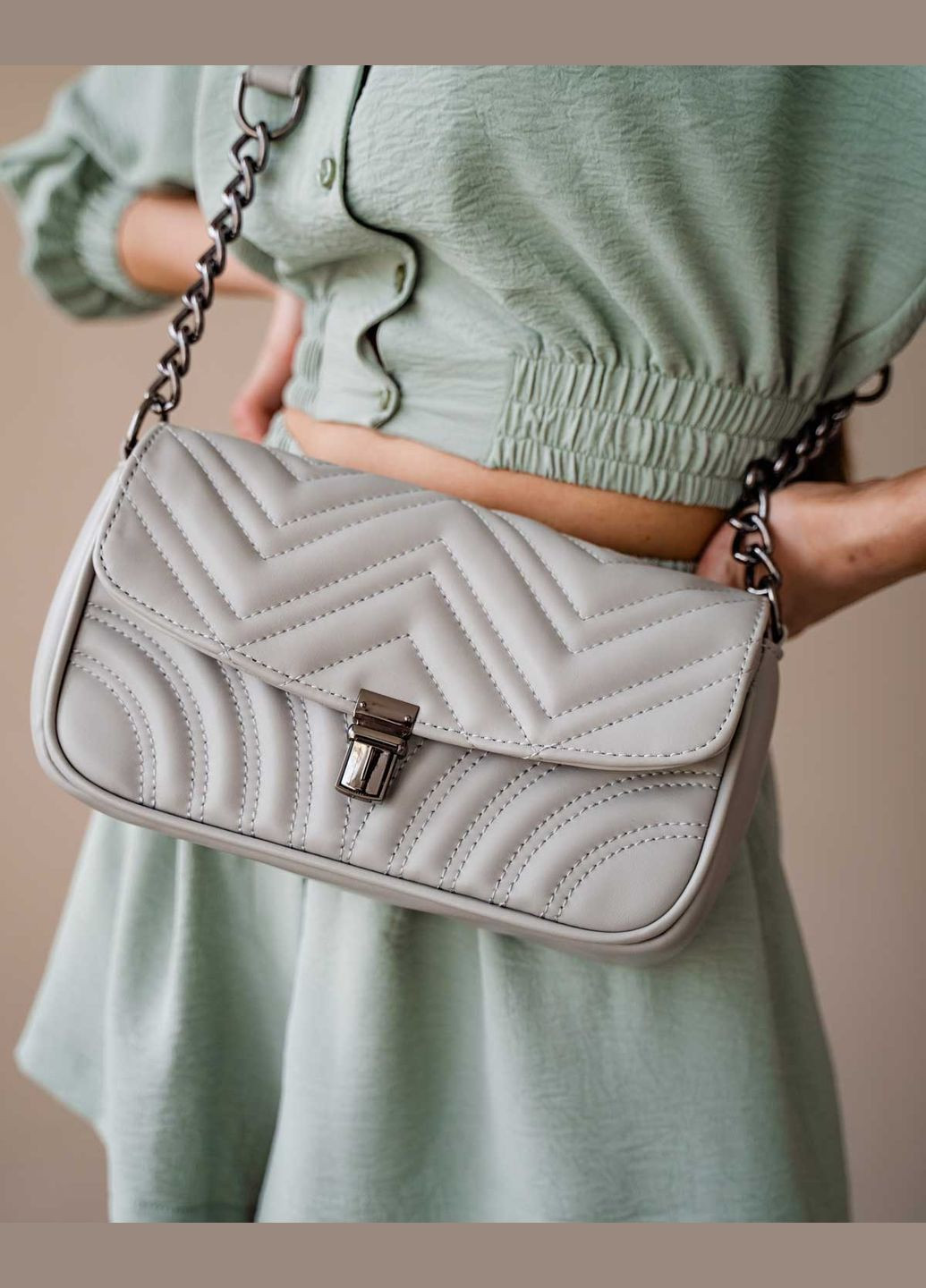 Сумка жіноча стьобана з ланцюжком Джуді (zhnocha-sumka-dzhud) WeLassie (342199242)