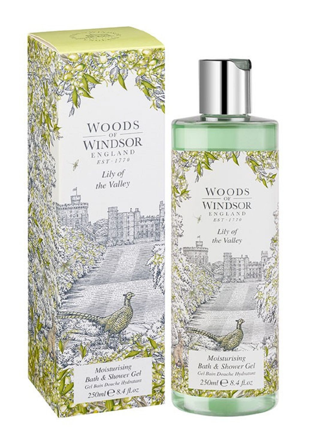 Гель для душа Lily of the Valley 250 мл Woods Of Windsor зволоження, живлення, ароматизація, очищення (305056891)