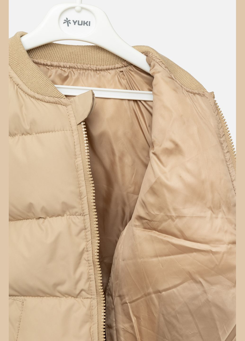 Бежева демісезонна куртка для дівчинки колір бежевий цб-00242824 No Brand