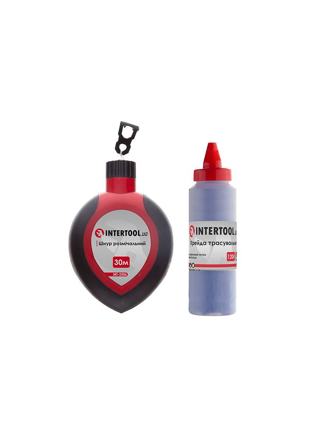 Набор шнур разметочный с мелом 2-в-1 для нанесения линий на любые поверхности Intertool (332203610)