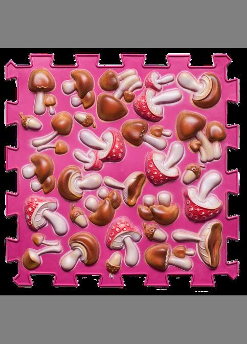 Килимок масажний "Пазли Мікс" 9 елементів для дівчинки 27x28 см Ortek (372128983)