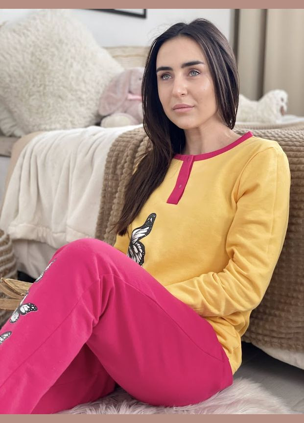 Жовта всесезон піжама жіноча hc (h001-8240-023-33) No Brand