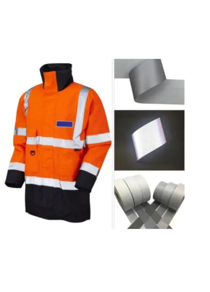 Светоотражающая лента на одежду 2 см на 5 м серый Jannet Стрічка (318172839)