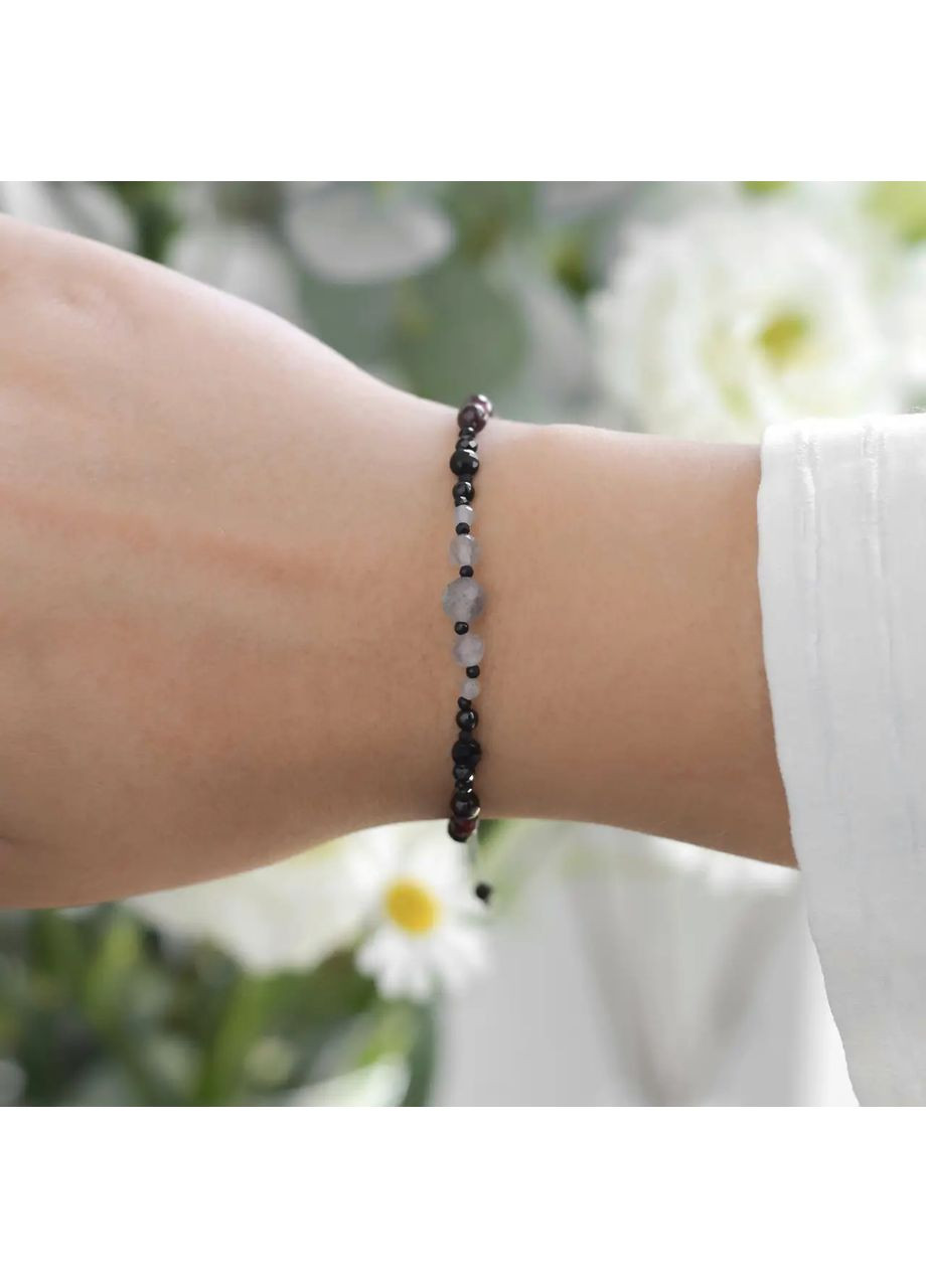 Браслет талисман для знака зодиака Скорпион из натуральных камней на затяжке d-6х4-3-2мм+- No Brand Браслет (360564167)