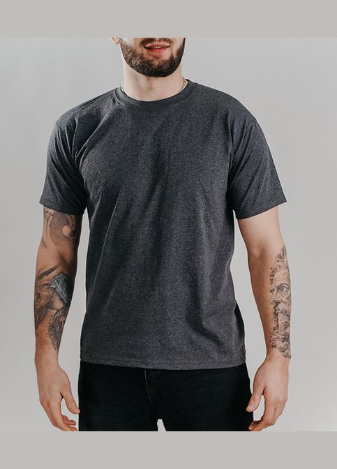 Темно-сіра футболка чоловіча valueweight (061036e3ml) з коротким рукавом Fruit of the Loom