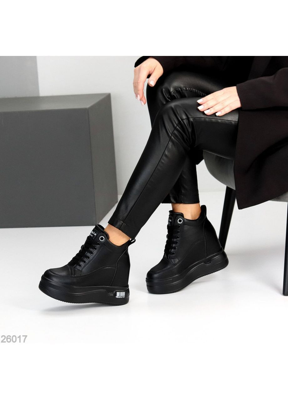 Зимние сникерсы No Brand чёрные зима (370368604)