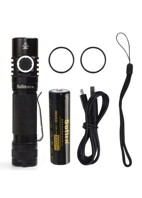 Фонарь SC31 Pro | +АКБ 3000 мАч | 2000 LM | авиационный алюминий | Type-C Sofirn (354224355)