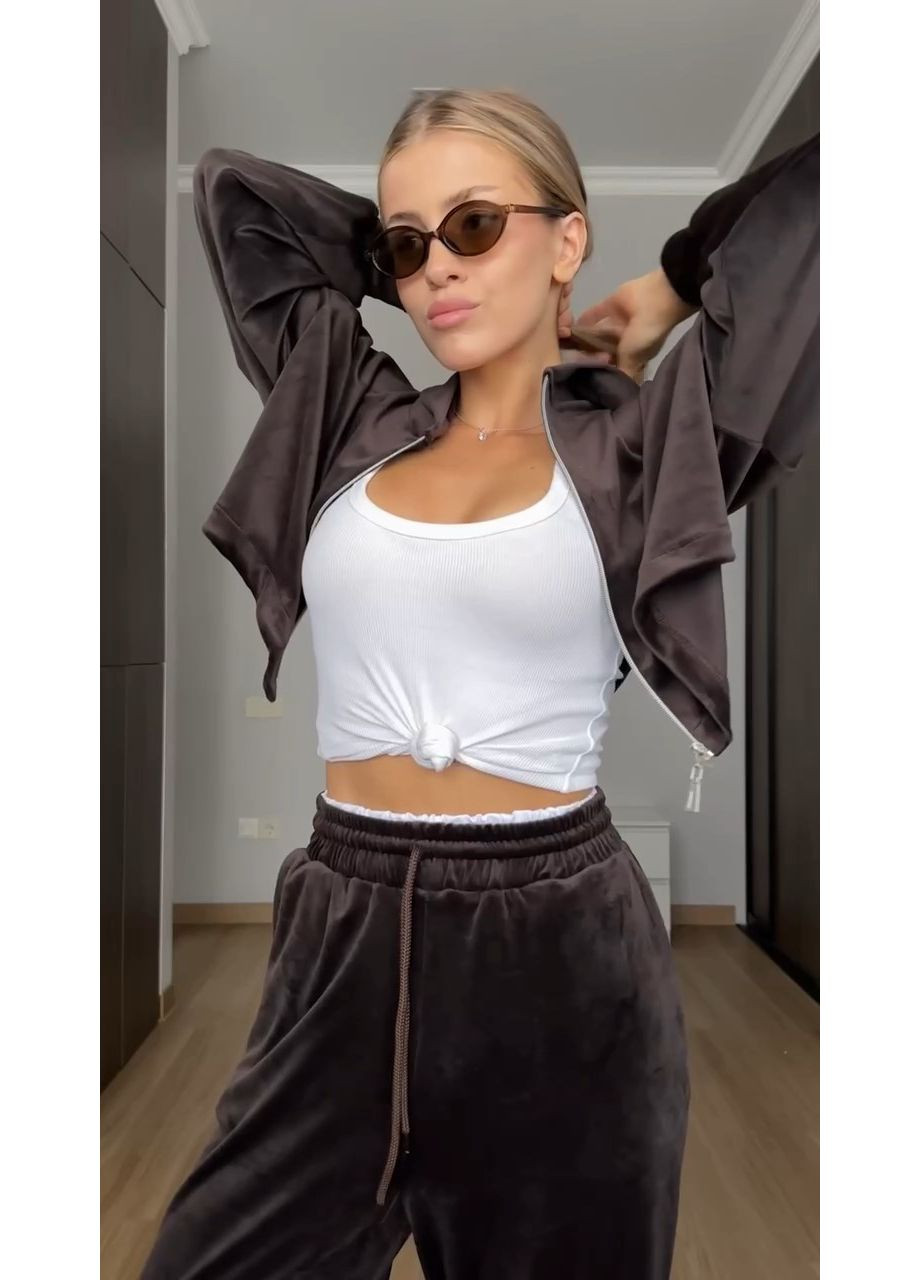 Жіночий спортивний костюм з велюру MonCher (357233560)